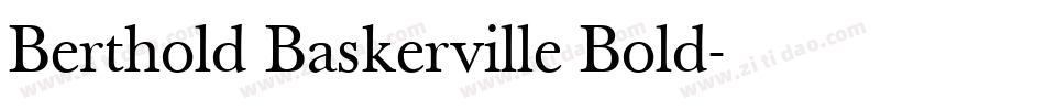 Berthold Baskerville Bold字体转换